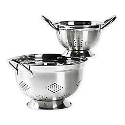 Tabletops Unlimited® 2-Piece Stainless Steel Footed Colander Set