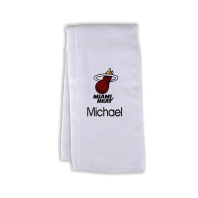 Designs by Chad and Jake NBA Personalized Miami Heat Burp Cloth