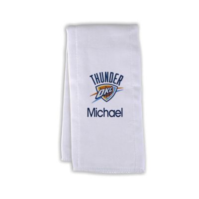 Designs by Chad and Jake NBA Personalized Oklahoma City Thunder Burp Cloth