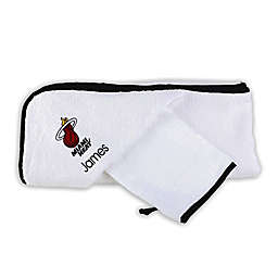 Designs by Chad and Jake NBA Miami Heat Personalized Hooded Towel Set in White
