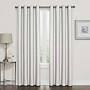 Darcy 108-Inch 100% Blackout Grommet Top Window Curtain Panel in White (Single)