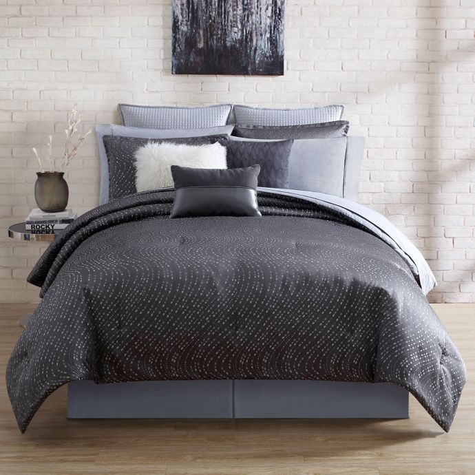 Nikki Chu Alyn Geometric Comforter Set In Grey Bed Bath Beyond