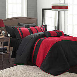 Chic Home Sheila 10-Piece King Comforter Set in Red