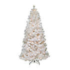 Alternate image 0 for National Tree Company 7.5-Foot Wispy Willow Grande White Slim Christmas Tree with White Lights