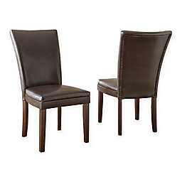 Leather Parsons Chairs Dining Room, White Leather Parsons Dining Chairs