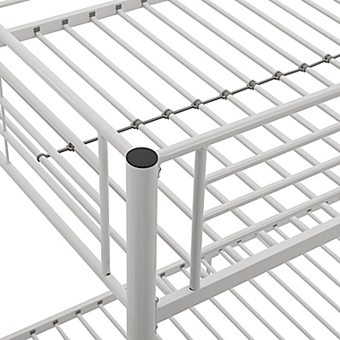 Forest Gate Riley Twin over Full Metal Bunk Bed in White. View a larger version of this product image.