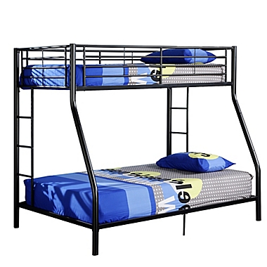 Forest Gate Riley Twin over Full Metal Bunk Bed in Black. View a larger version of this product image.