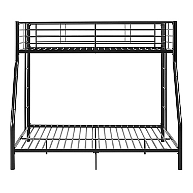 Forest Gate Riley Twin over Full Metal Bunk Bed in Black. View a larger version of this product image.