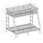 Alternate image 9 for Forest Gate Riley Twin over Full Metal Bunk Bed in Black