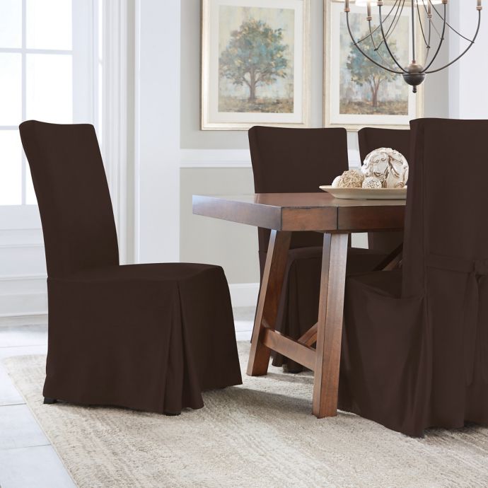 Perfect Fit® Smooth Suede Relaxed Fit Dining Chair Slipcover Bed Bath