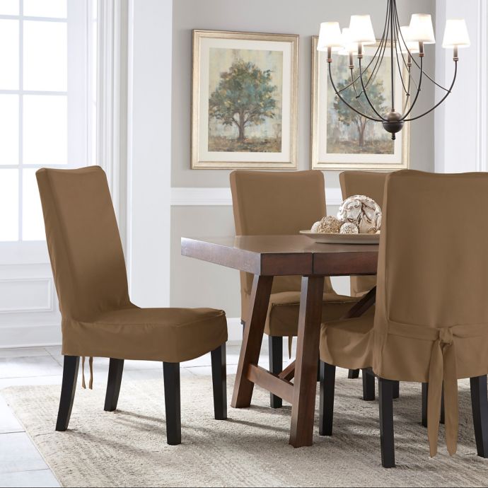 Perfect Fit® Smooth Suede Relaxed Fit Dining Chair Short ...