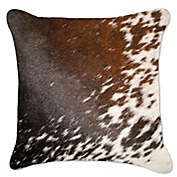 Torino Cowhide Throw Pillow in Brown/White