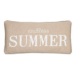 Coral Breeze Endless Summer Oblong Throw Pillow in Tan