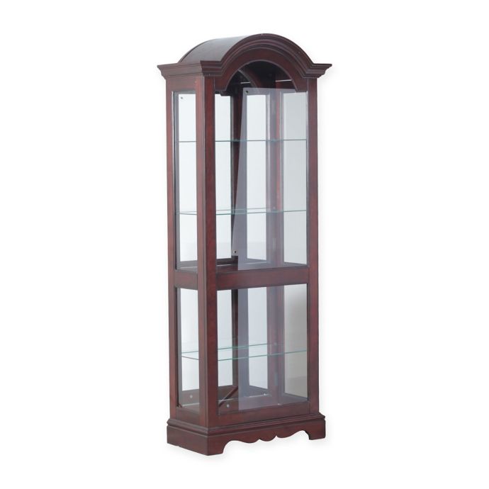 Powell Chadwick Curio Cabinet In Cherry Bed Bath Beyond