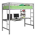 Alternate image 0 for Forest Gate Riley Twin Metal Loft Bed with Workstation in Silver