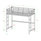 Alternate image 3 for Forest Gate Riley Twin Metal Loft Bed with Workstation in Silver