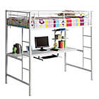 Alternate image 4 for Forest Gate Riley Twin Metal Loft Bed with Workstation in White