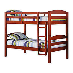 Forest Gate Solid Wood Twin-Over-Twin Bunk Bed in Cherry