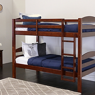 Forest Gate Solid Wood Twin-Over-Twin Bunk Bed in Espresso. View a larger version of this product image.