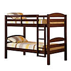 Alternate image 1 for Forest Gate Solid Wood Twin-Over-Twin Bunk Bed in Espresso