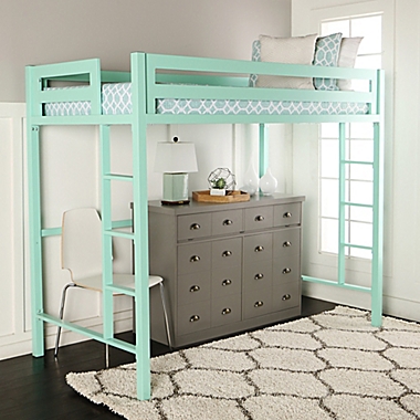 Forest Gate Twin Loft Bed in Mint. View a larger version of this product image.