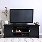 Alternate image 0 for Forest Gate 70" Traditional Wood TV Stand With Sliding Doors in Black