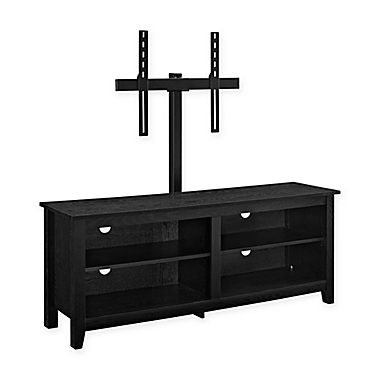 Forest Gate 58" Thomas Traditional Wood TV Stand Console with Mount in Black. View a larger version of this product image.