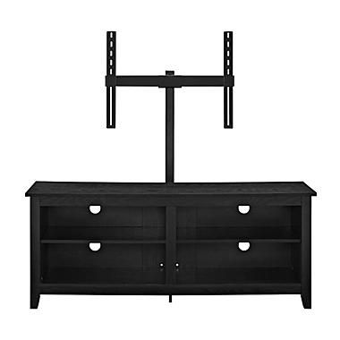 Forest Gate 58" Thomas Traditional Wood TV Stand Console with Mount in Black. View a larger version of this product image.