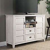 Forest Gate 52" Rustic Wood TV Stand Console in White Wash