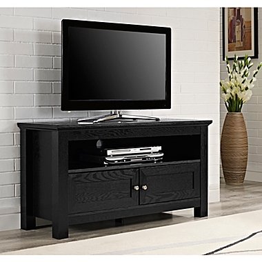 Forest Gate 44" James Traditional Wood TV Stand in Black. View a larger version of this product image.