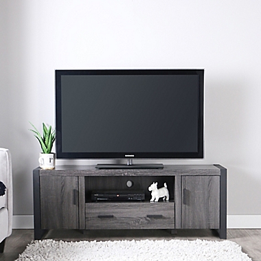 Forest Gate&trade; Zeke 60-Inch TV Stand Console in Charcoal. View a larger version of this product image.