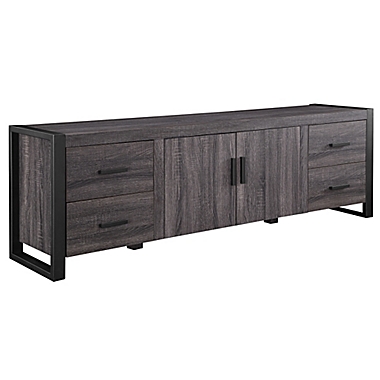 Forest Gate&trade; Zeke 70-Inch TV Stand Console in Charcoal. View a larger version of this product image.