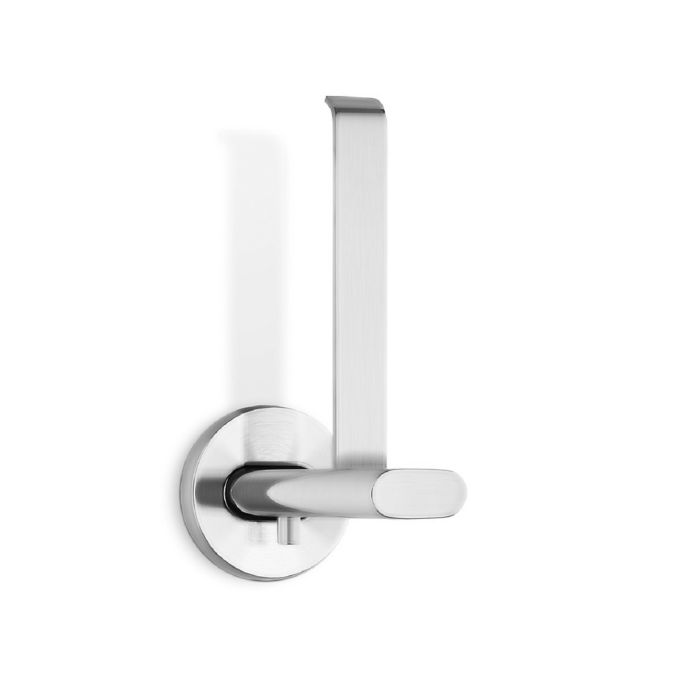 Areo Brushed Vertical Wall Mount Toilet Paper Holder | Bed ...