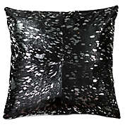 Torino Quatro 18-Inch Square Throw Pillow in Silver/Black