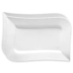 Fortessa® Fortaluxe Super White OJO 14.25-Inch Rectangular Platters (Set of 2)