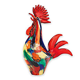 Badash 11-Inch Murano Style Artistic Glass Rooster Figurine