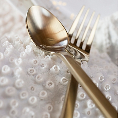 Fortessa Arezzo 5-Piece Place Setting in Brushed Gold. View a larger version of this product image.