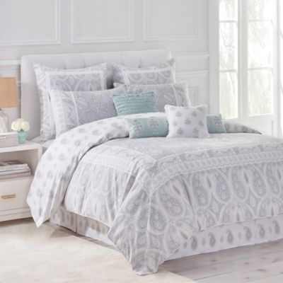 Dena™ Home Luna Reversible Comforter Set in Grey/White ...