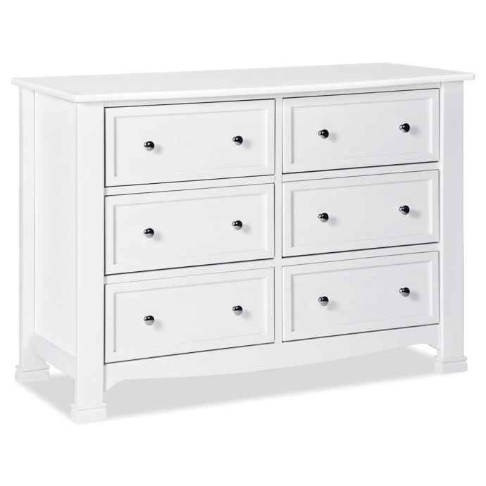 Davinci Kalani 6 Drawer Double Wide Dresser In White Bed Bath