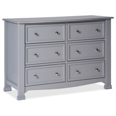6 Drawer Double Wide Dresser In Grey, Johnby 6 Drawer Double Dresser Black And White