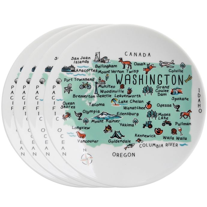 My Place Washington Appetizer Plates (Set of 4) Bed Bath & Beyond