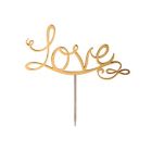 Alternate image 1 for Olivia &amp; Oliver&trade; "Love" Cake Topper in Polished Gold