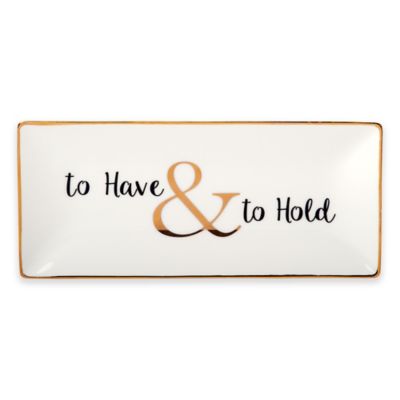 Olivia &amp; Oliver&reg;&quot;To Have &amp; to Hold&quot; Trinket Tray in Gold