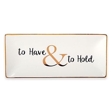 Olivia &amp; Oliver&reg; &quot;To Have &amp; to Hold&quot; Trinket Tray in Gold. View a larger version of this product image.