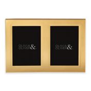 Olivia &amp; Oliver&reg; Parker 5-Inch x 7-Inch Polished Gold Double Invitation Picture Frame
