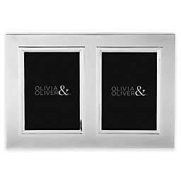 Olivia & Oliver® Madison 5-Inch x 7-Inch Silver Plated Double Invitation Picture Frame