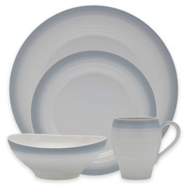 Mikasa&reg; Swirl Ombre Dinnerware Collection in Grey. View a larger version of this product image.