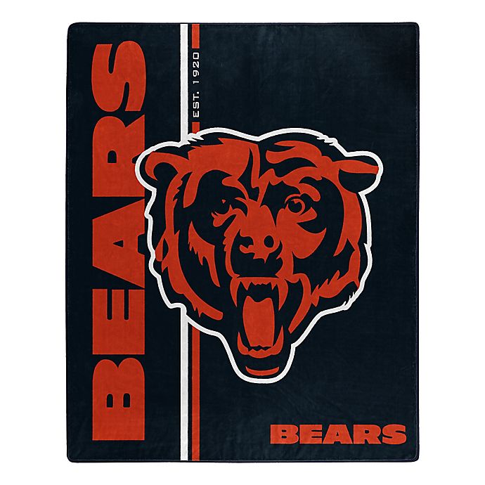 Nfl Chicago Bears Royal Plush Raschel, Chicago Bears Shower Curtain Hooks