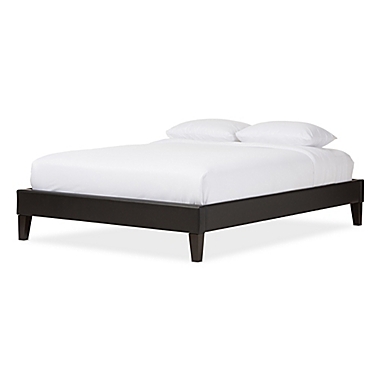 Baxton Studio Lancashire Faux Leather Upholstered Bed Frame. View a larger version of this product image.