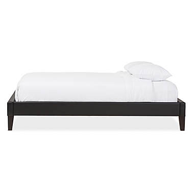 Baxton Studio Lancashire Faux Leather Upholstered Bed Frame. View a larger version of this product image.